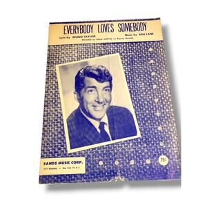 1958 Everybody Loves Somebody Sheet Music Taylor Lane Sands Music Dean Martin